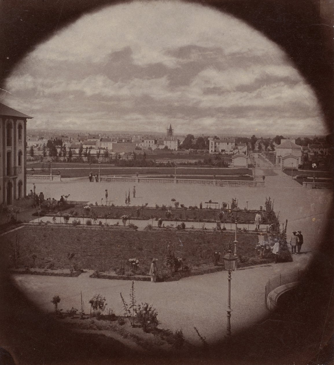 Vincennes császári menedékháza, Charenton látképe, 1858-59. alkotó: Charles Nègre
