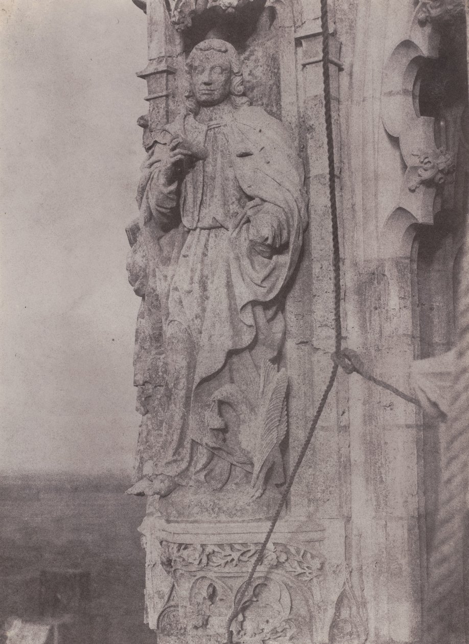 Szent János evangélista, Chartres-i székesegyház, c. 1854. alkotó: Charles Nègre