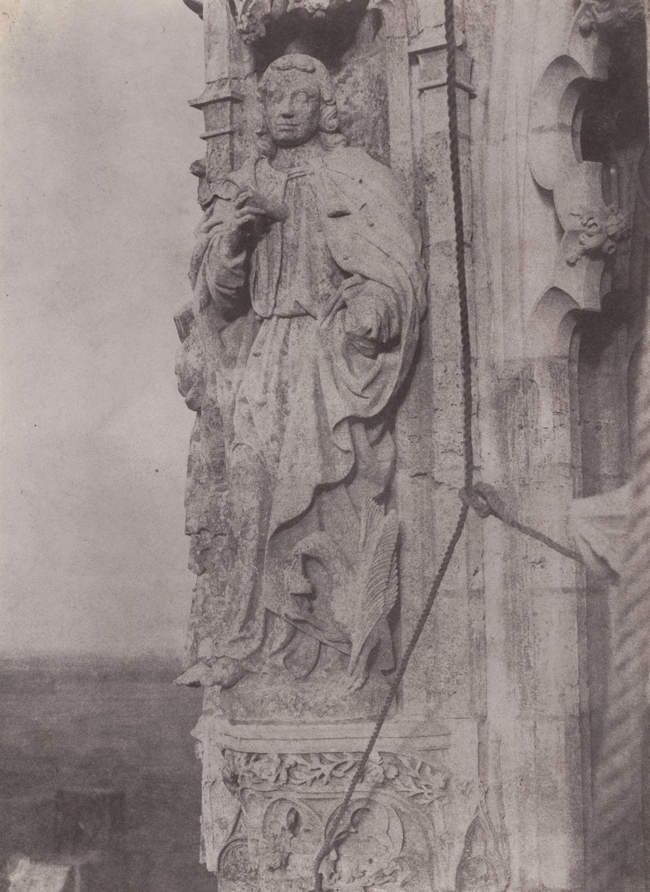 Evangélista Szent János, Chartres-i székesegyház,c. 1854 (fotó) alkotó: Charles Nègre