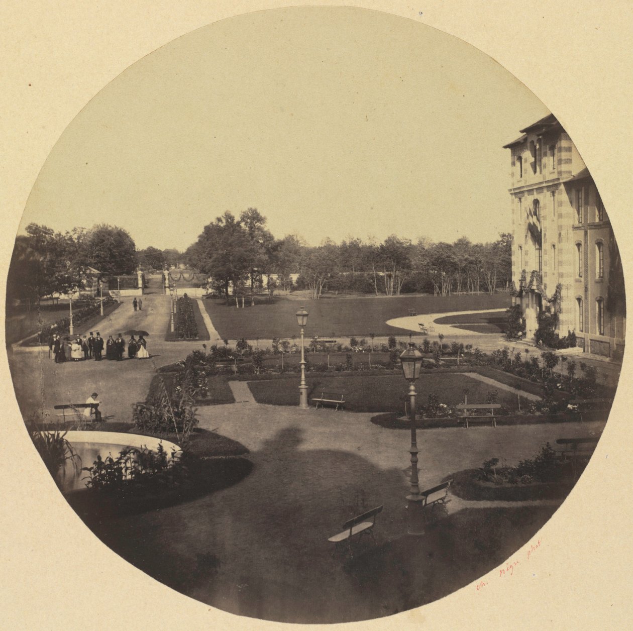A Vincennes-i menedékház, c. 1859. alkotó: Charles Nègre