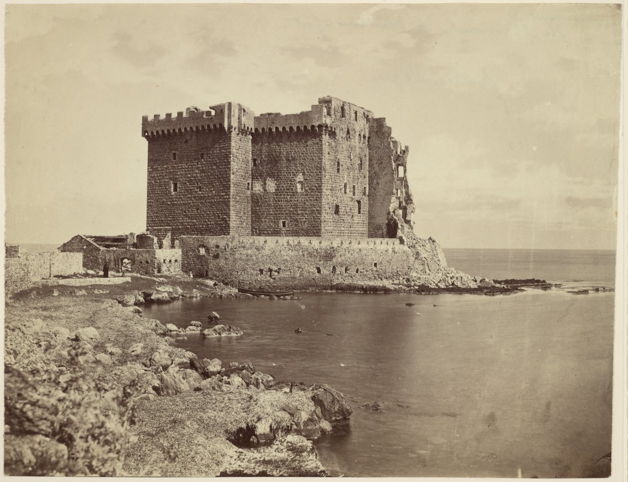 [A kastély Saint-Honorat szigetén, Cannes közelében / Le château de île Saint-Honorat, près de Cannes alkotó: Charles Nègre