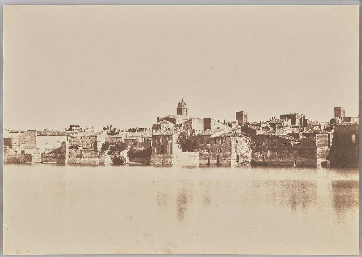 Kilátás a Rhône partjáról, "Arles" alkotó: Charles Nègre