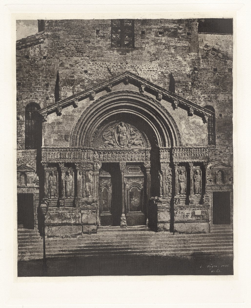 VI. tábla – Az Arles-i Saint-Trophime portál (VI. tábla – Az Arles-i Saint Trophime bejárata) alkotó: Charles Nègre, André Jammes