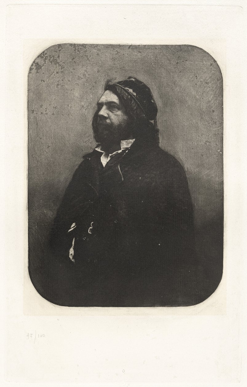 VIII. tábla – Théophile Gautier portréja Nadar után (VIII. tábla – Théophile Gautier portréja, Nadar) alkotó: Charles Nègre, Nadar, André Jammes