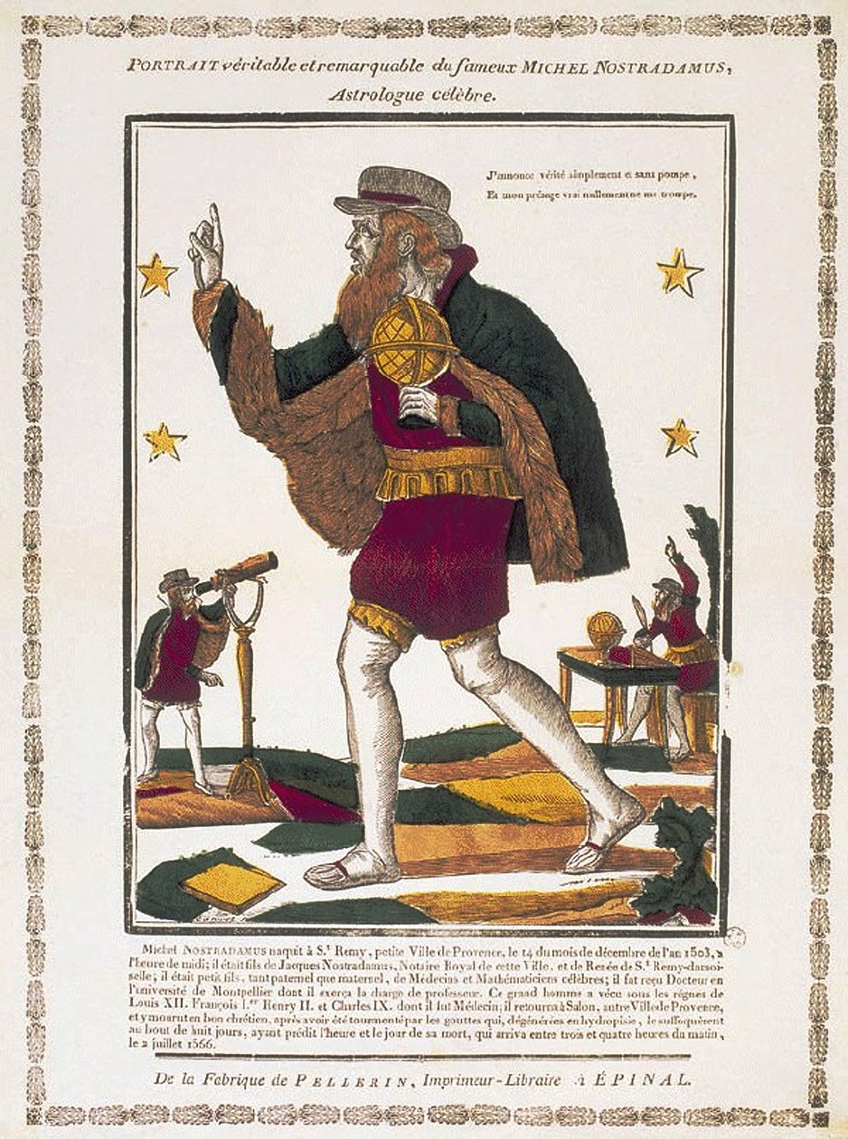 Michel de Nostredame 1503-1566, c. 1810 alkotó: Charles Nicolas Canivet
