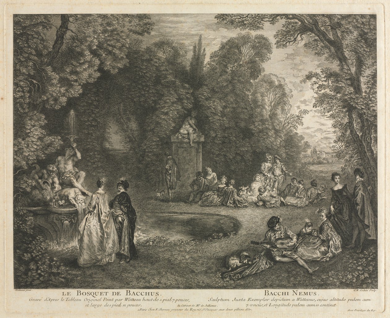 Bacchus ligete alkotó: Charles Nicolas Cochin