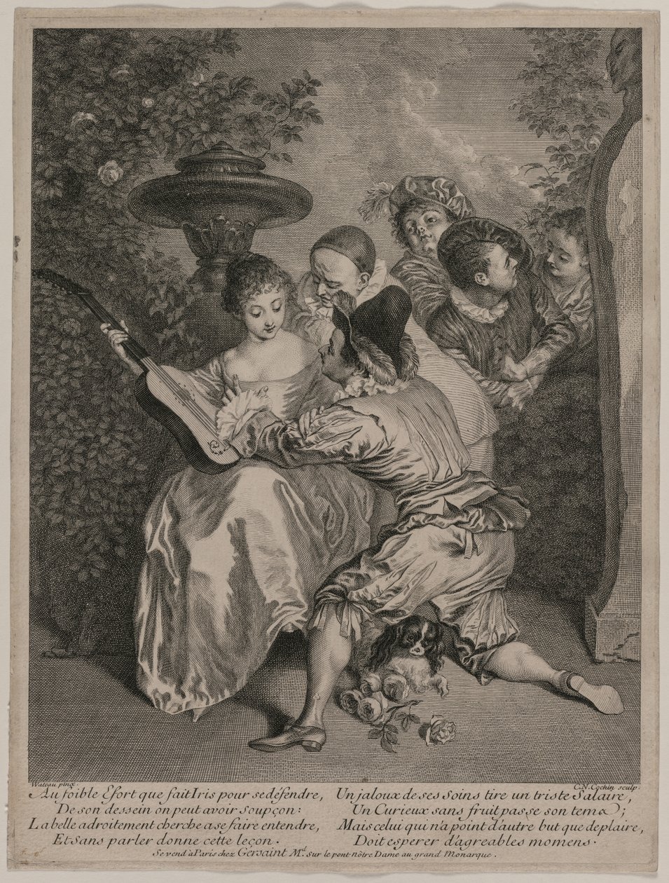 A romantikus, 1727. alkotó: Charles Nicolas Cochin