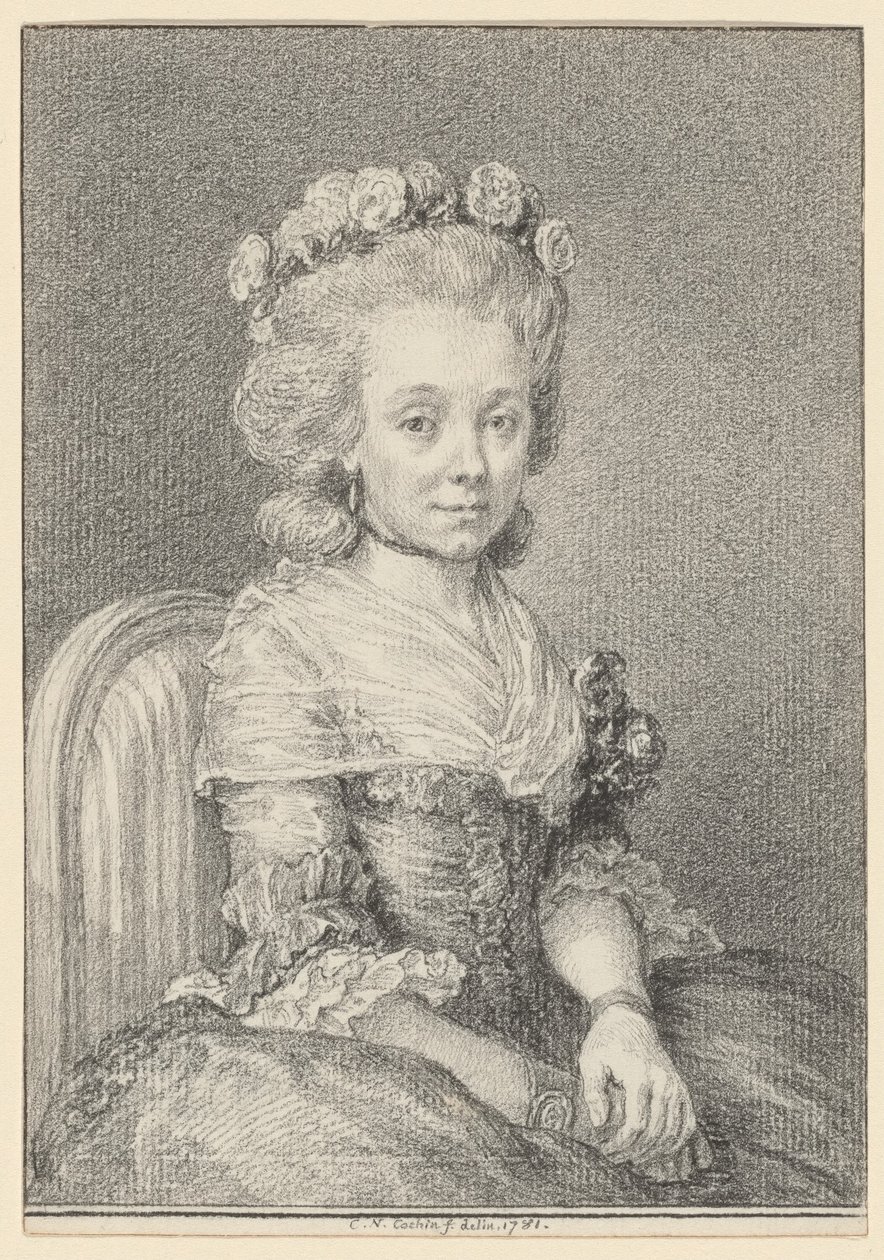Mademoiselle Grogniard, Lady of Saint-Just alkotó: Charles Nicolas Cochin II