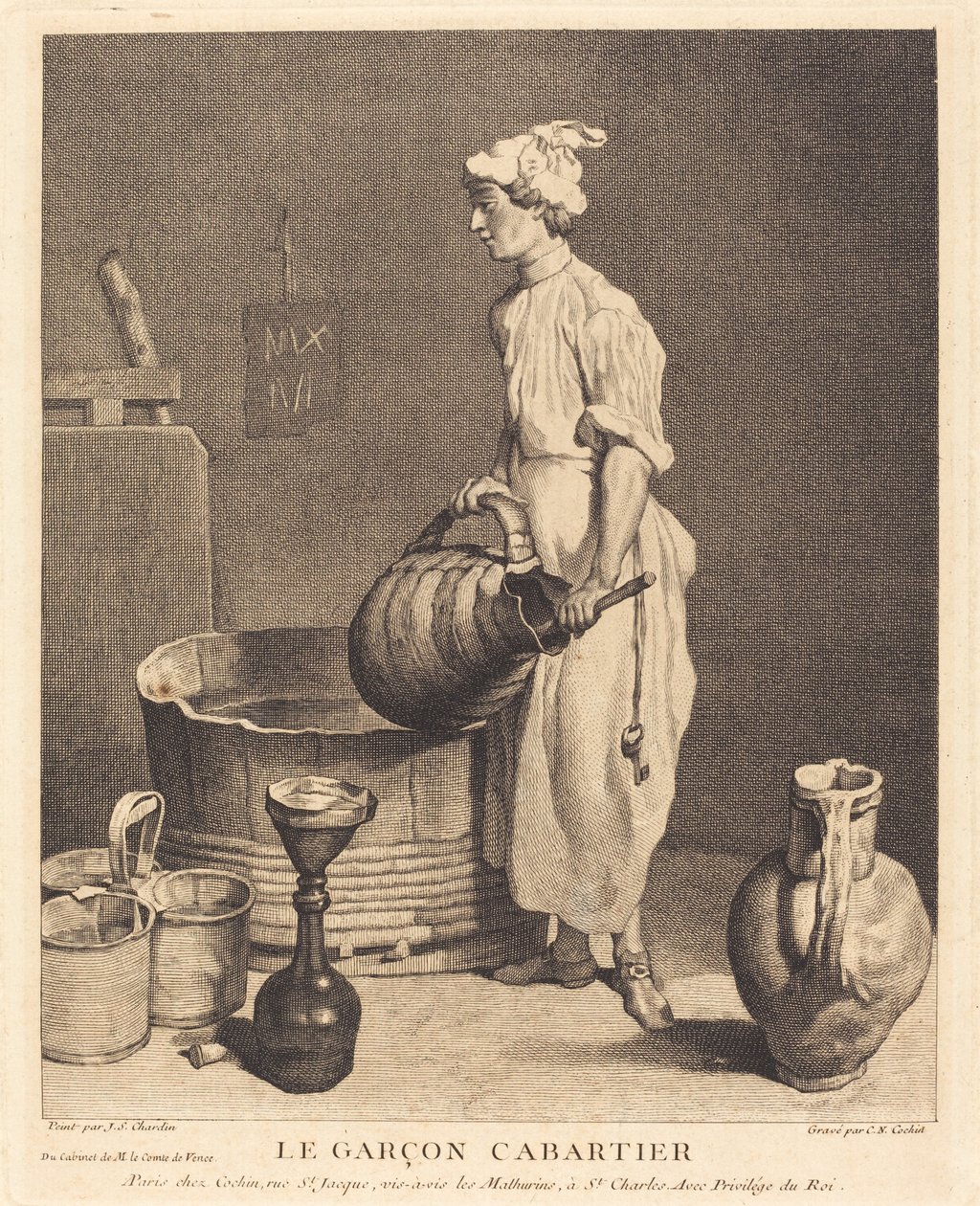 A fogadós fiú alkotó: Charles Nicolas Cochin I after Jean Siméon Chardin