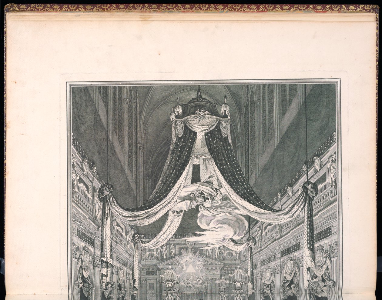 Lotaringiai Erzsébet Erzsébet, Szardínia királynőjének temetése a párizsi Notre Dame -templomban 1741. szeptember 22 -én alkotó: Charles Nicolas Cochin the younger