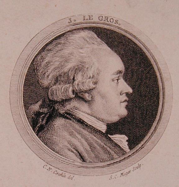 Joseph Le Gros (1739-93) portréja, Simon Charles Miger (1736-1820) metszetével (metszet) alkotó: Charles Nicolas II (after) Cochin