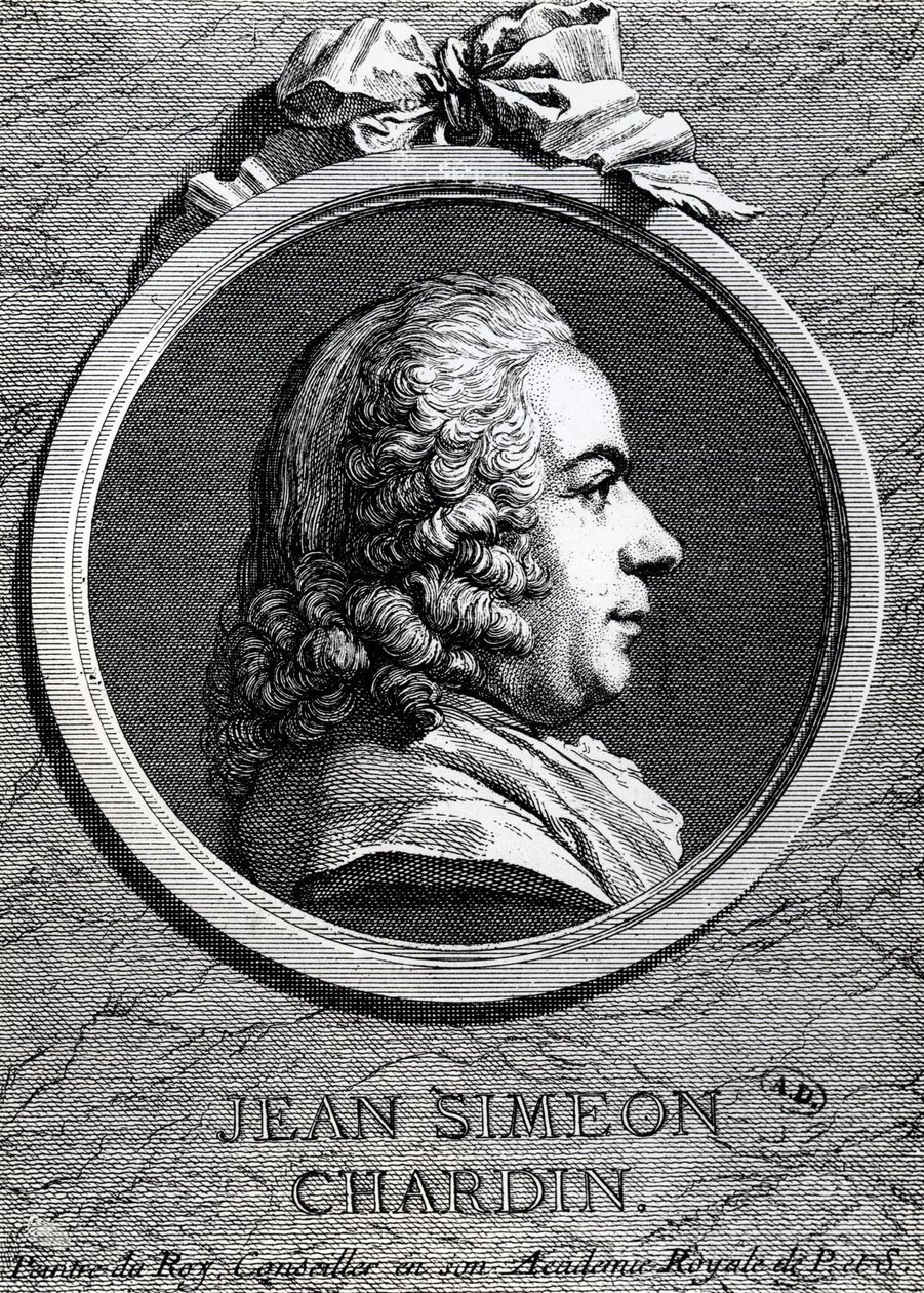 Jean Simeon Chardin (rézmetszet) alkotó: Charles Nicolas II Cochin