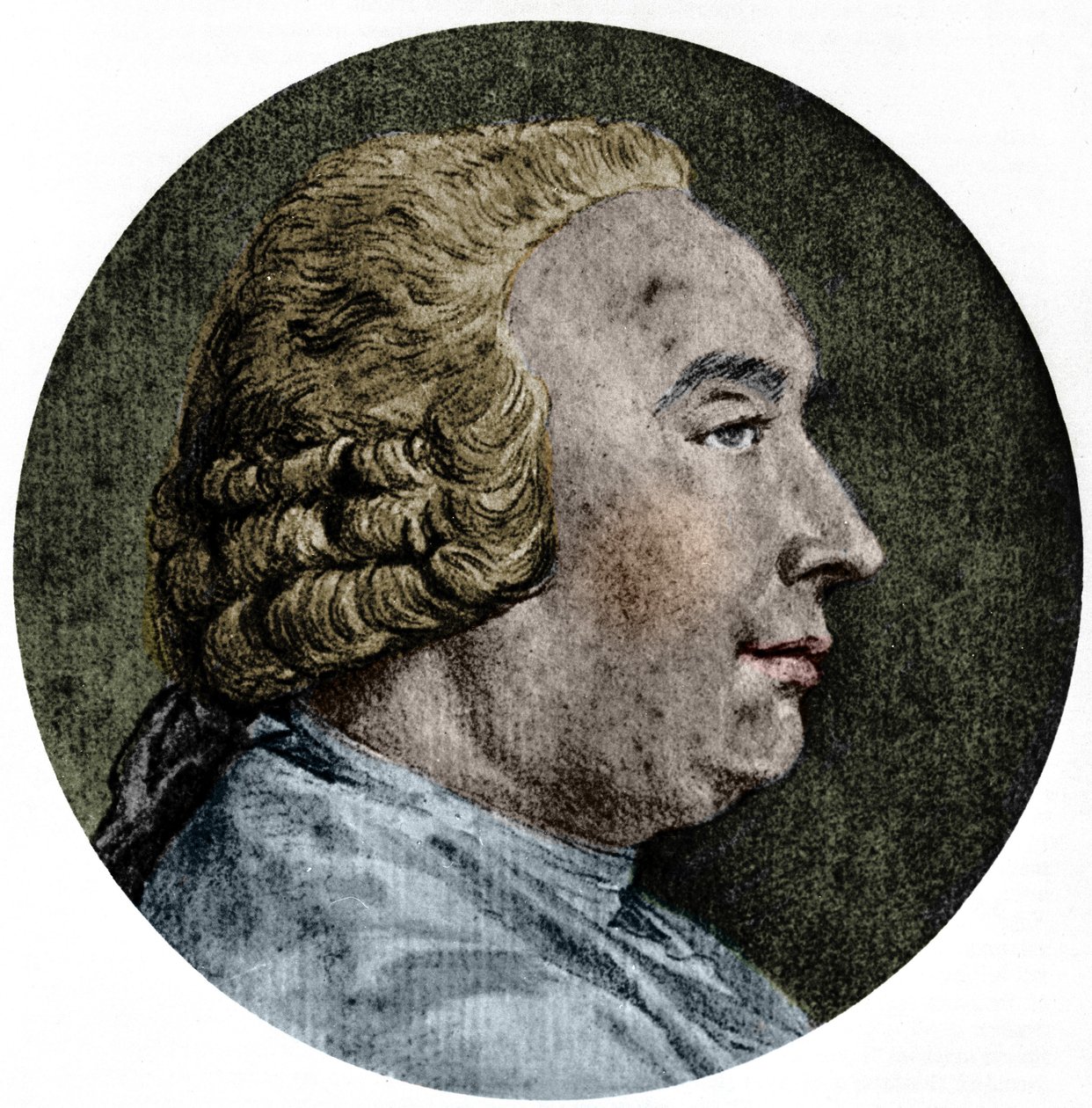 David Hume skót filozófus portréja (1711-1776) Charles rajza - Nicolas Cochin Jr. alkotó: Charles Nicolas II Cochin