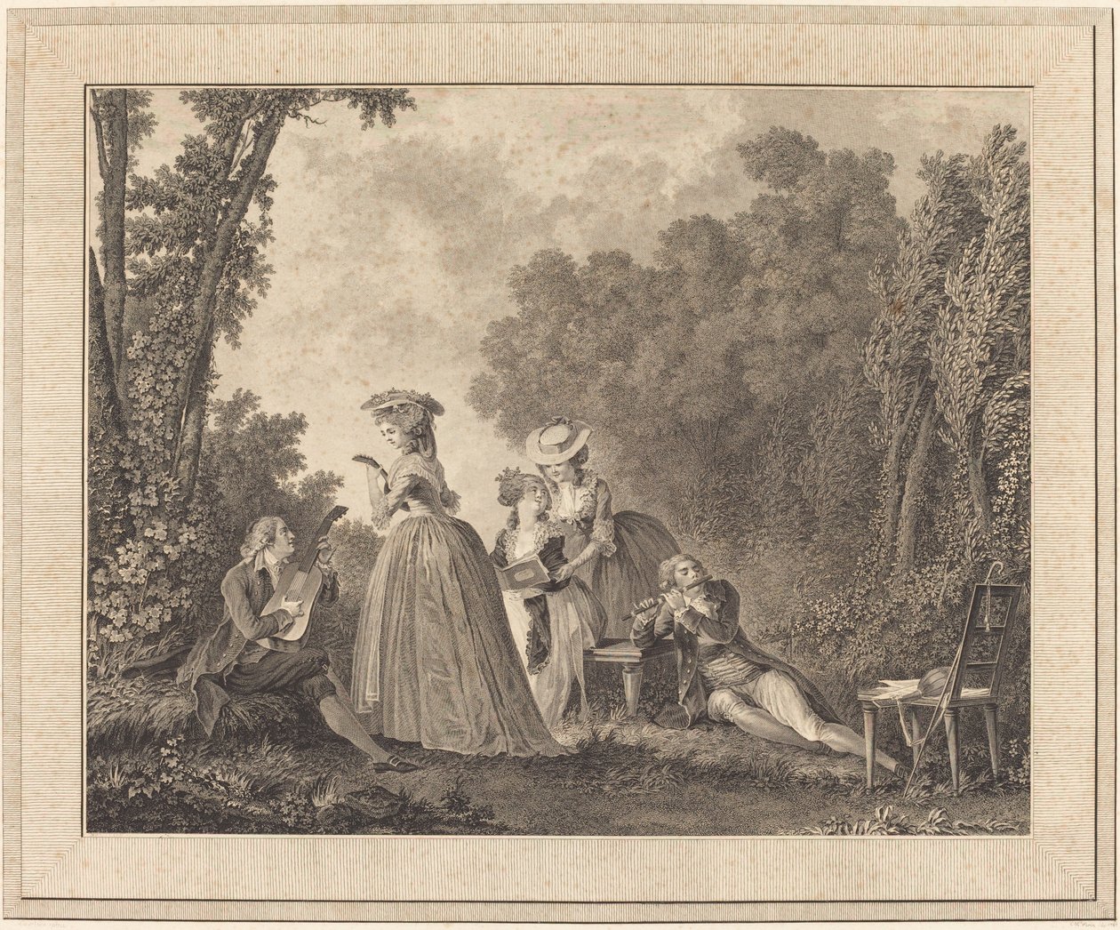 A kellemes koncert alkotó: Charles Nicolas Varin after Nicolas Lavreince