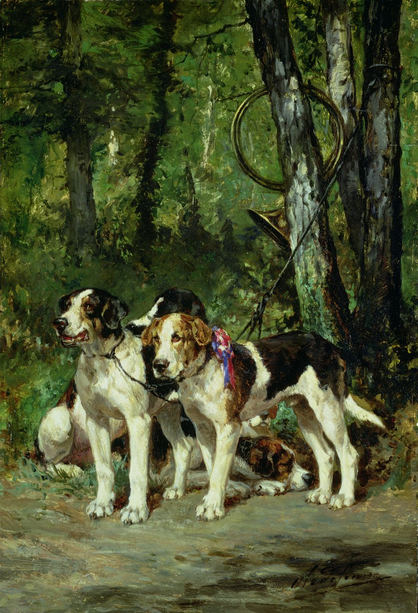 Egy falka kutya (panel) alkotó: Charles Oliver de Penne