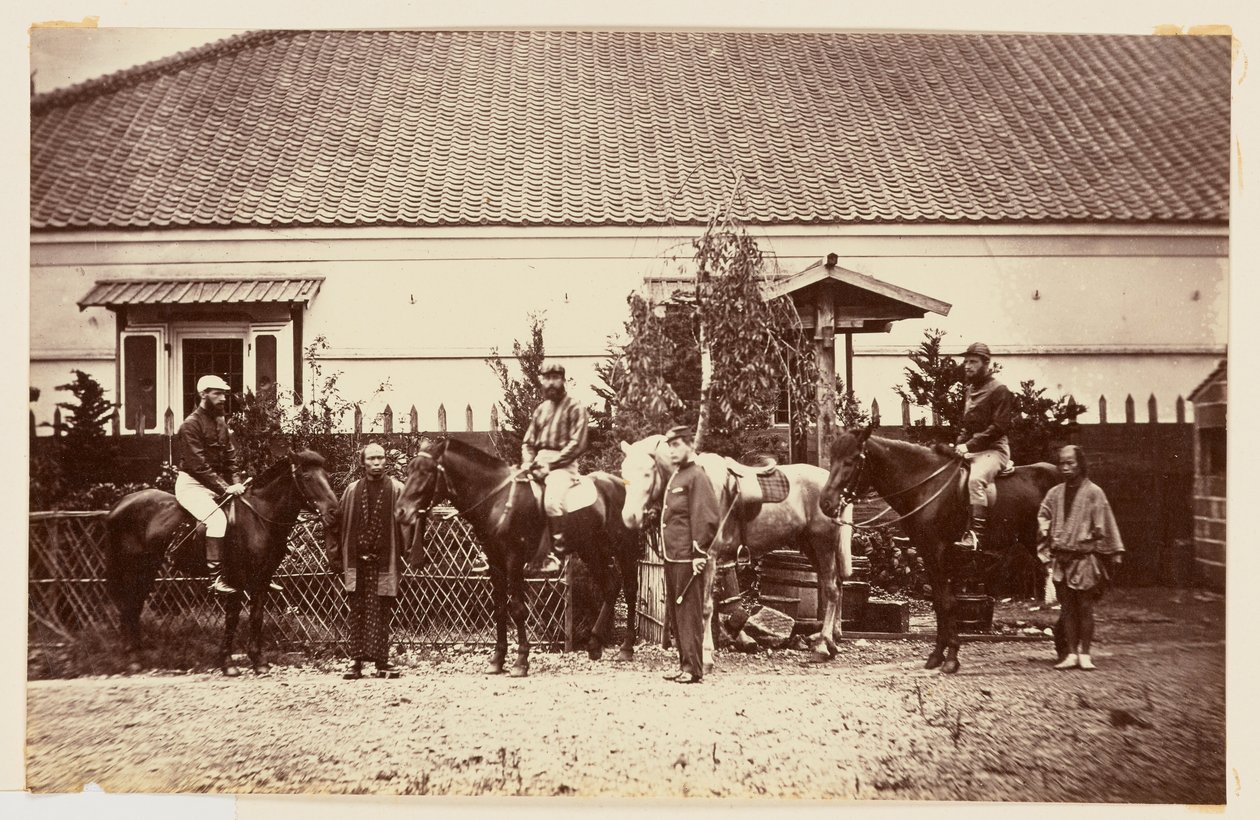 Katonai csoportkép lovakkal alkotó: Charles Parker