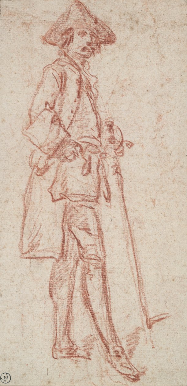 Férfi áll, kezében egy kardot alkotó: Charles Parrocel