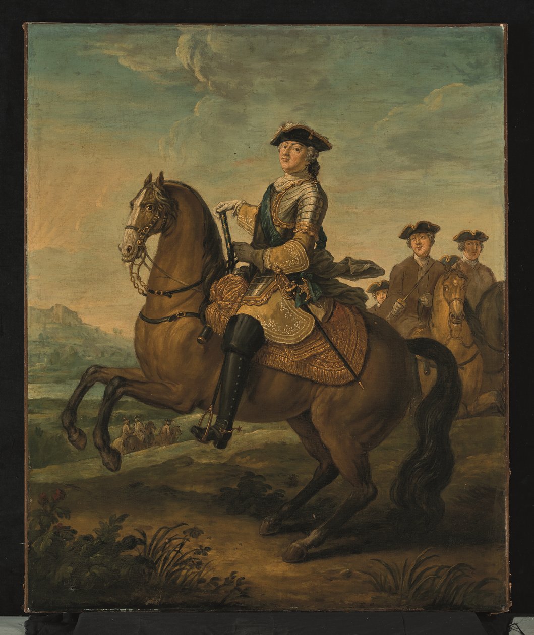 XV. Lajos lovas portréja (olaj, vászon) alkotó: Charles Parrocel