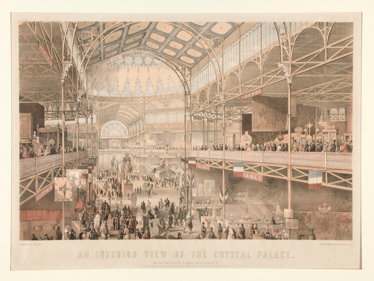 A Crystal Palace belső képe alkotó: Charles Parsons
