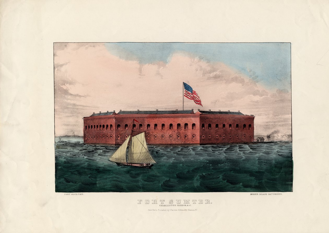 Fort Sumter: Charleston Harbor, S.C., pub. szerző: Currier und Ives, 1861 körül alkotó: Charles Parsons