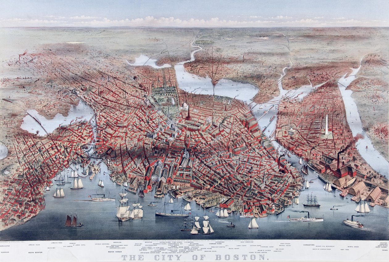 Boston városa, kocsma. 1873 alkotó: Charles Parsons