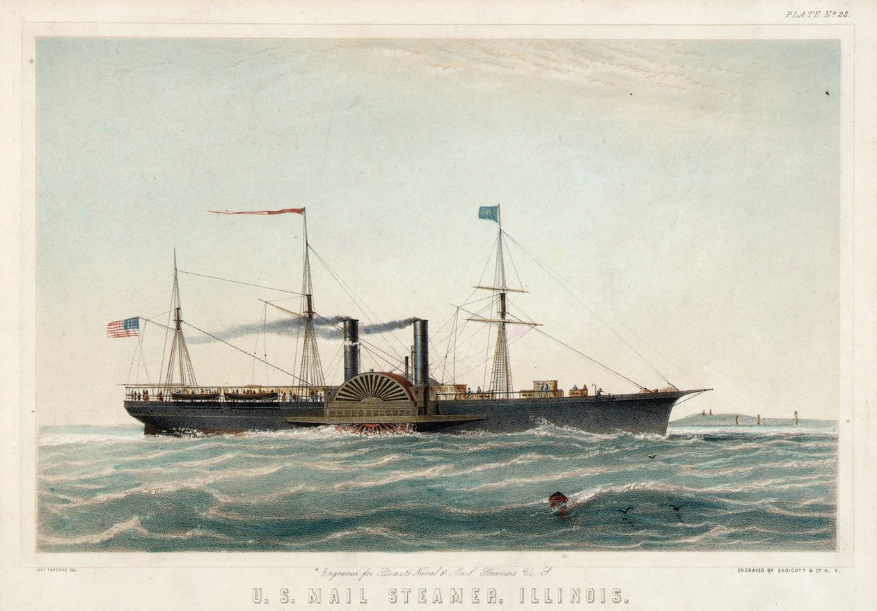 U.S. Mail Steamer, Illinois alkotó: Charles Parsons