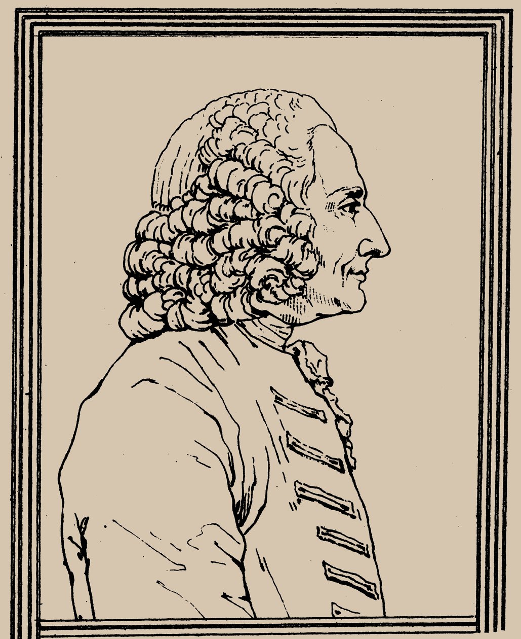Jean-Philippe Rameau zeneszerző portréja 1683-1764, c. 1800. alkotó: Charles Paul Landon