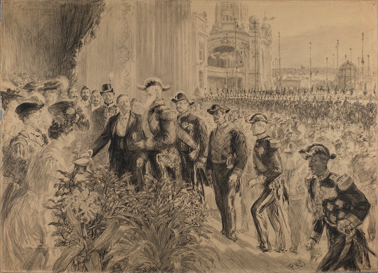 A Liege-i Nemzetközi Kiállítás megnyitója 1905-ben alkotó: Charles Paul Renouard