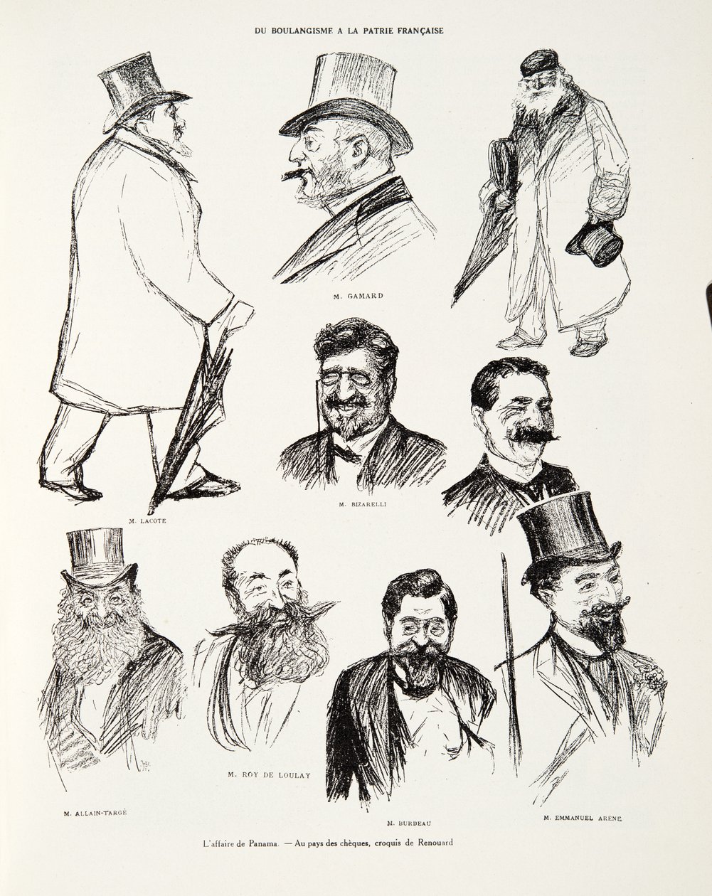 Panama-ügy – A csekkek földjén, Renouard vázlatai a Histoire de la Troisieme Republique-ból, 2. évf. I, Politikatörténet, pub.1933 alkotó: Charles Paul Renouard