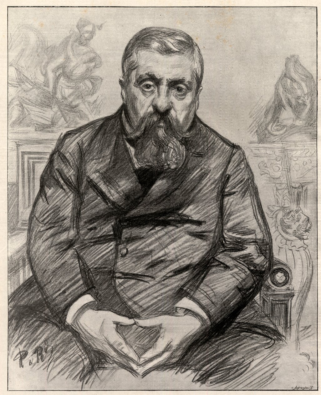 Charles Alexandre Dupuy (1851-1923) francia államférfi portréja. alkotó: Charles Paul Renouard