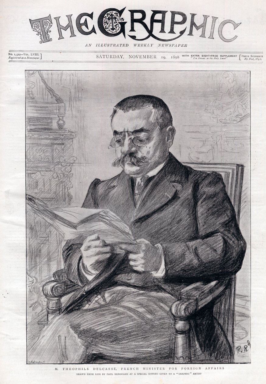 Theophile Delcasse (1852-1923) francia politikus és külügyminiszter portréja. alkotó: Charles Paul Renouard