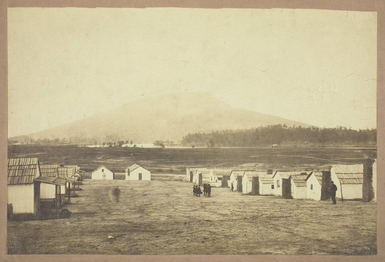 Untitled (hadsereg tábora, talán a Lookout Mountain csatából, Chattanooga, Tennessee) alkotó: Charles Peck