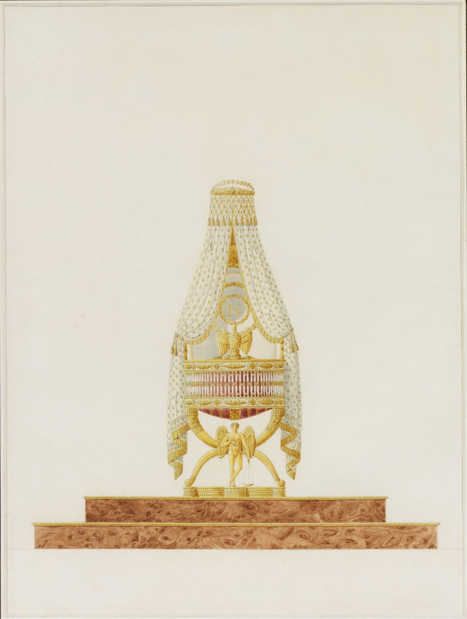 A Bassinet terve Őfelsége, a római király számára, 1811 alkotó: Charles Percier