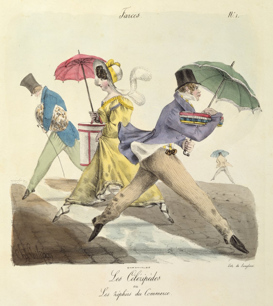 A Celeripedes vagy a Kereskedelmi Zephyrs alkotó: Charles Philipon