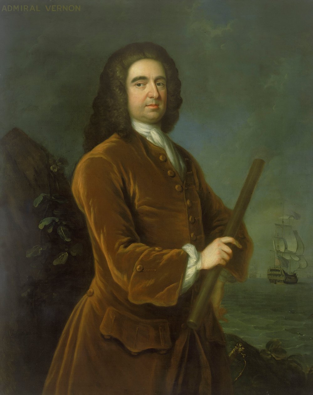 Edward Vernon admirális (1684-1757), 1730-as évek közepe (olaj, vászon) alkotó: Charles Philips