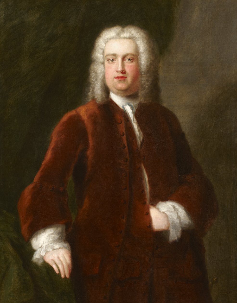 Egy azonosítatlan 18. századi úriember portréja Georg Frideric Händel portréjaként, 1737 alkotó: Charles Philips
