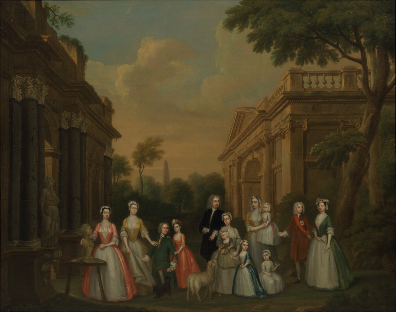 The Finch Family, 1732 körül (olaj, vászon) alkotó: Charles Philips