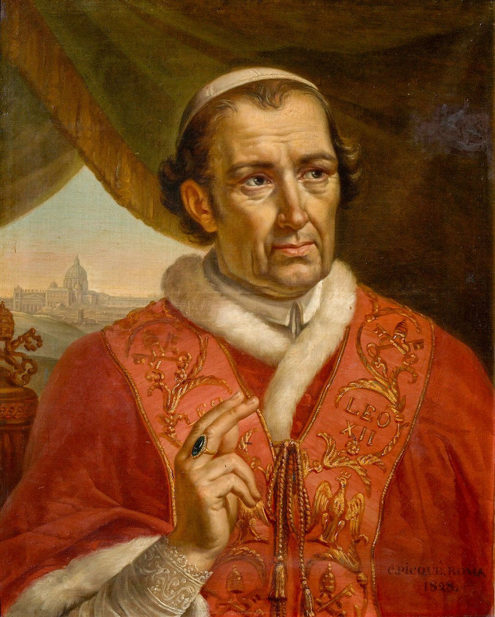 XII. Leó pápa portréja alkotó: Charles Picqué