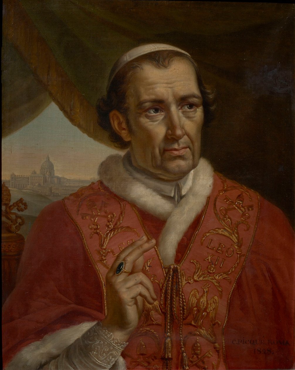 Leó pápa portréja 1760-1829, 1828. alkotó: Charles Picqué