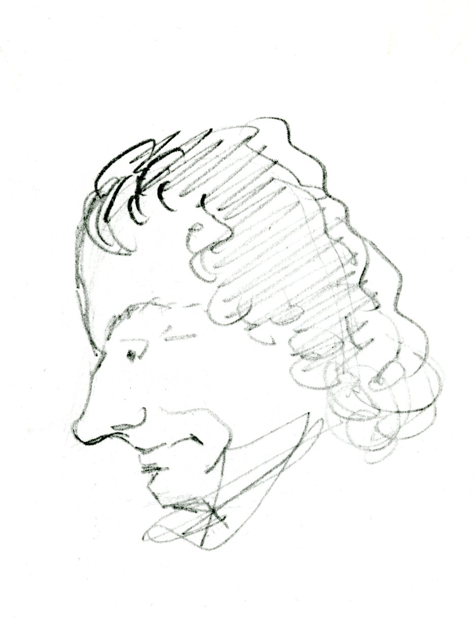 Önarckép, c. 1843 (ceruza papíron) (f/w fotó) alkotó: Charles Pierre Baudelaire