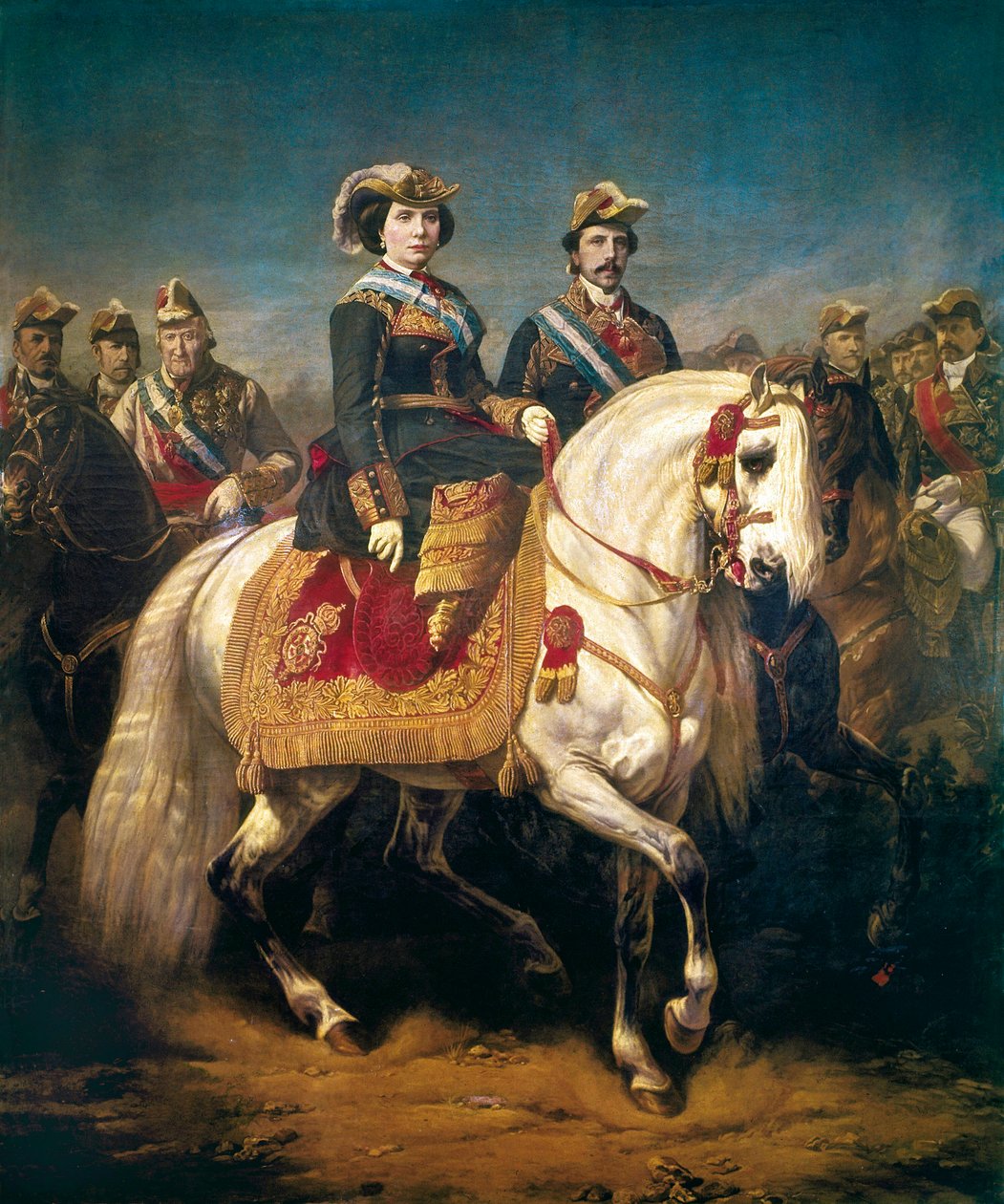 II. Izabella spanyol király katonai felvonulásáról szóló beszámolók alkotó: Charles Porion