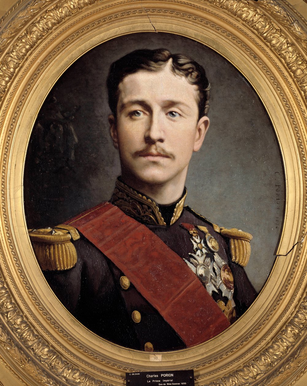 Jenő Lajos Napóleon császári herceg (1856-1879), III. Napóleon fia portréja. Károly Porion festménye (XIX. század) alkotó: Charles Porion