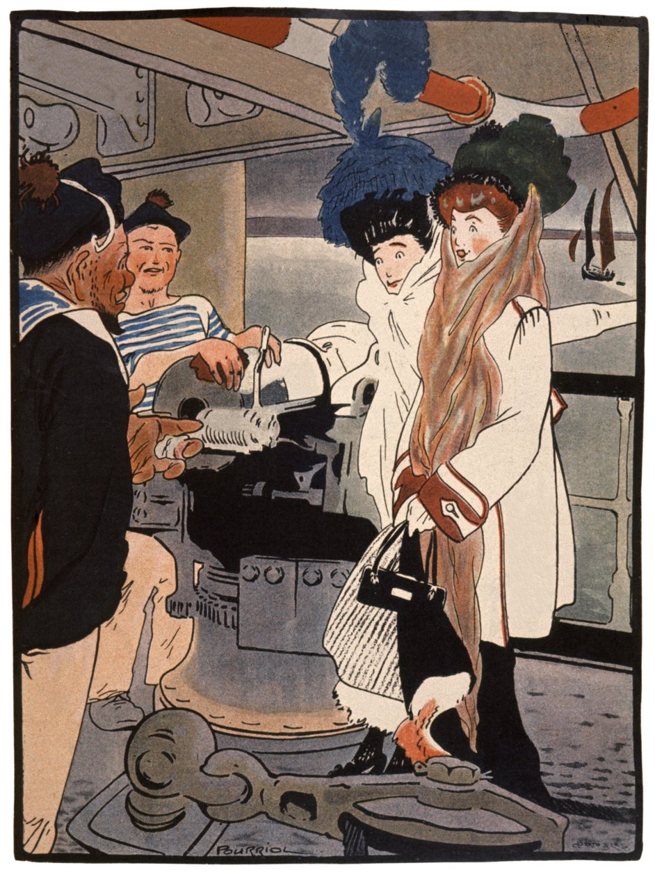 Hadihajó, 1900 körül (nyomtatott) alkotó: Charles Pourriol