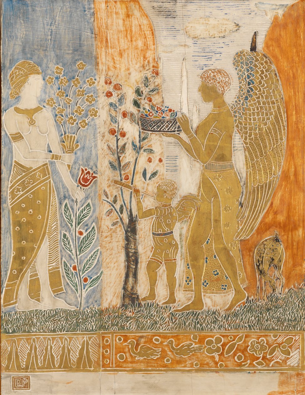 Az ajánlat (vegyes média a panelen) alkotó: Charles Prendergast