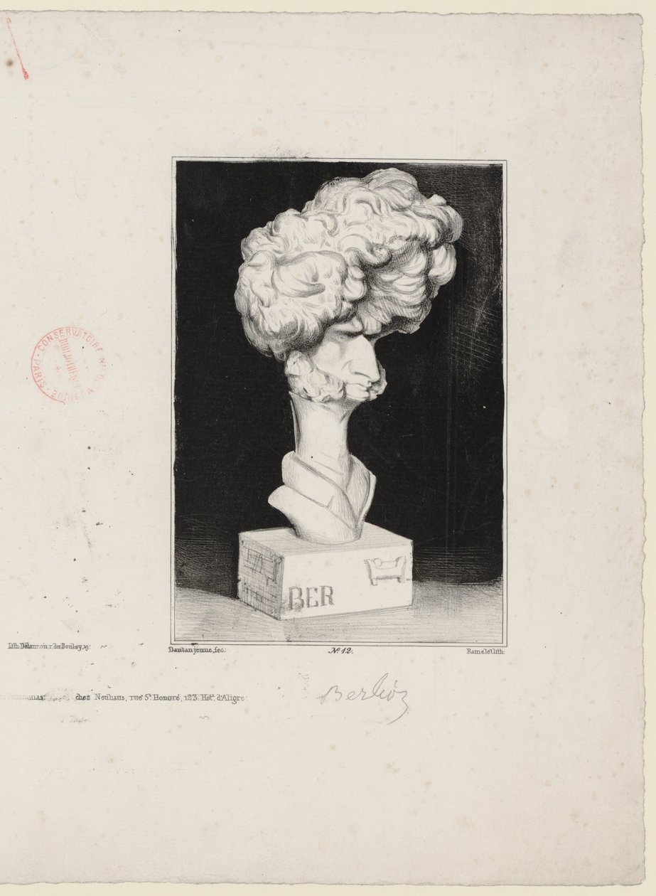 Hector Berlioz, Charles Ramelet (1805-1851) Jean-Pierre Dantan (1800-1869) mellszobra után alkotó: Charles Ramelet