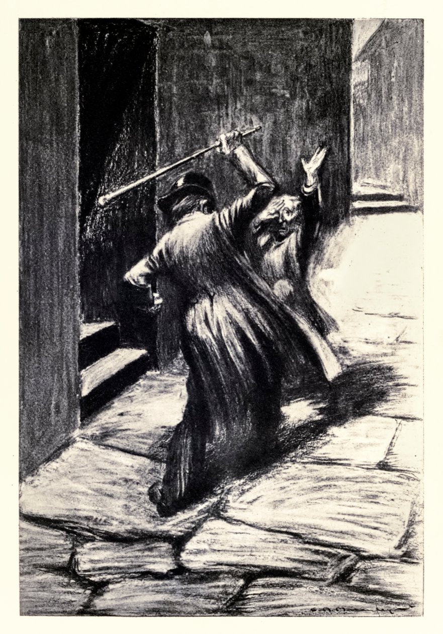 A földre ütötte" Robert Louis Stevenson Dr. Jekyll és Mr. Hyde furcsa esetéből alkotó: Charles Raymond Macauley
