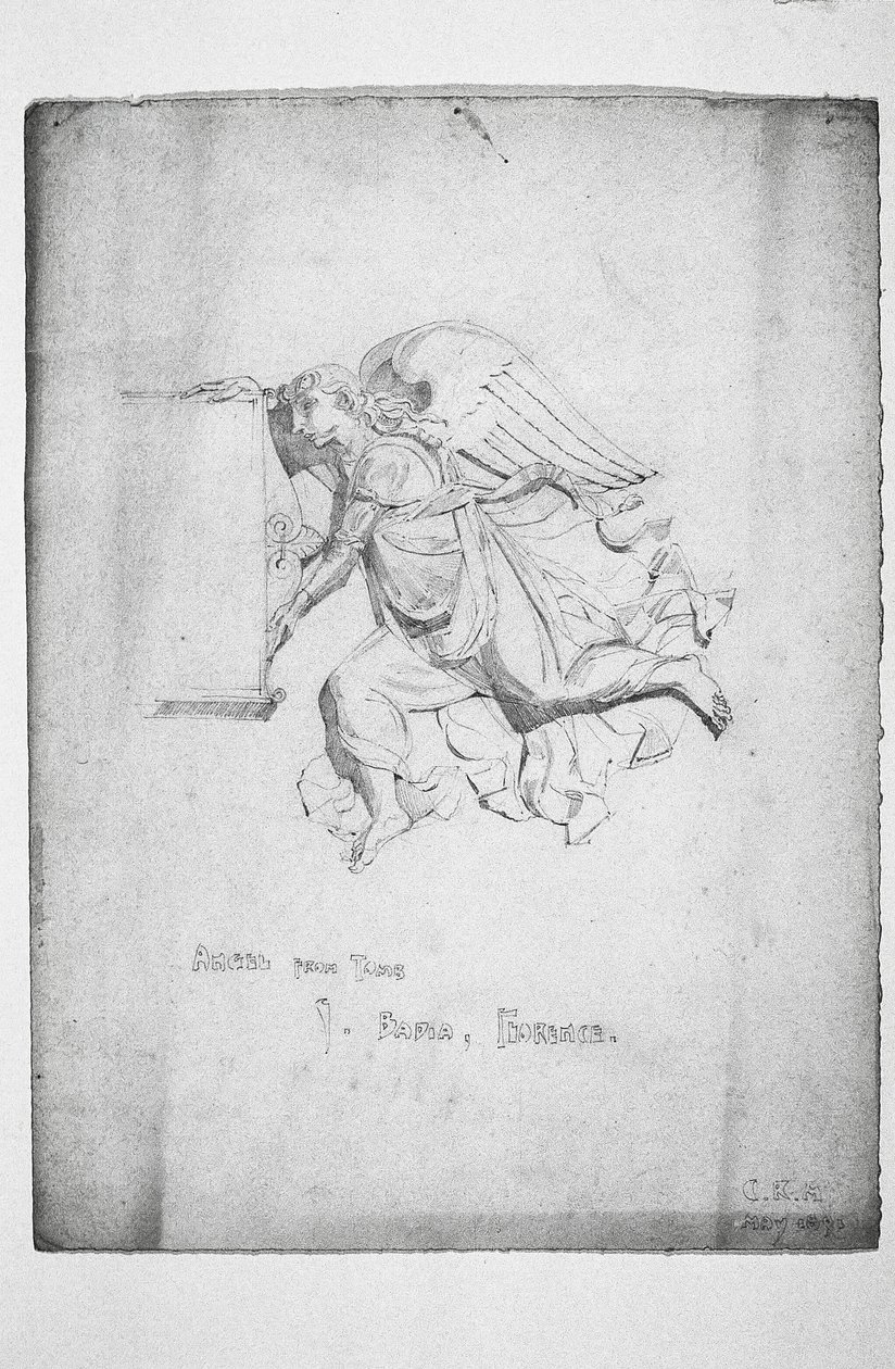 Angel from Tomb, Badia, Firenze, 1891 alkotó: Charles Rennie Mackintosh