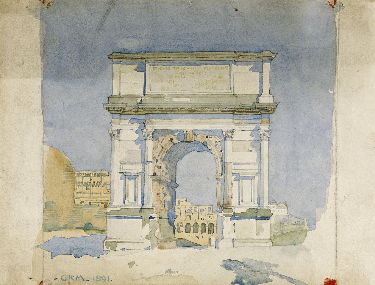 Titusz diadalíve, Róma, 1891 alkotó: Charles Rennie Mackintosh