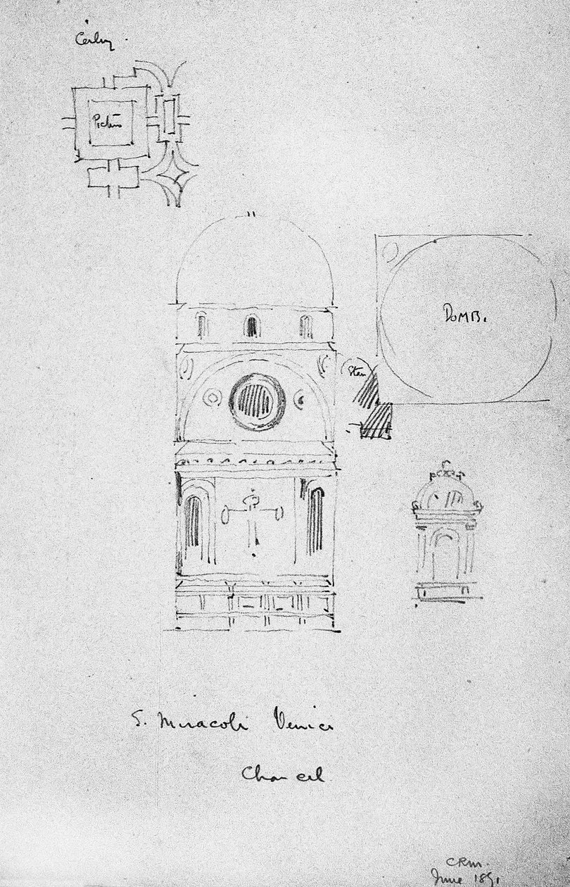 S. Miracoli kancellárja, Velence, 1891 alkotó: Charles Rennie Mackintosh