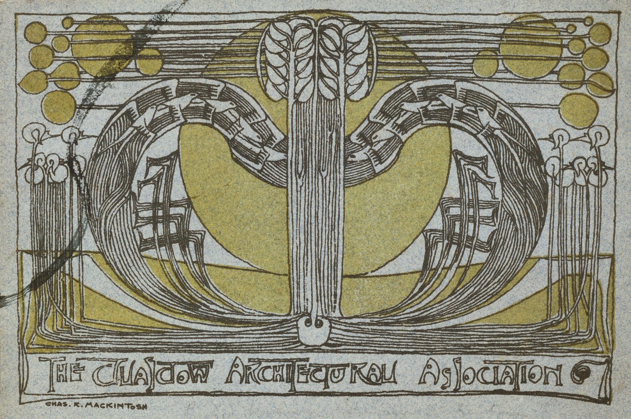 Conversazione Program, a Glasgow Építészeti Egyesülettől alkotó: Charles Rennie Mackintosh